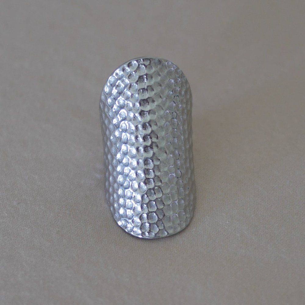 Hammered Silver Statement Ring